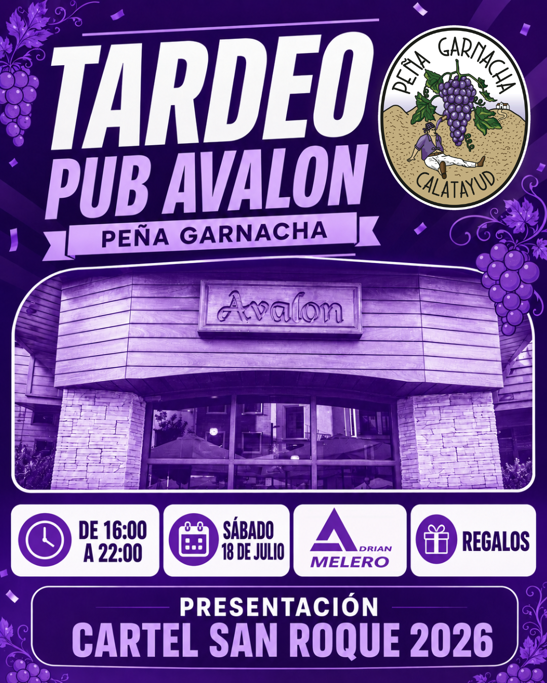 TARDEO 18 DE JULIO PUB AVALON